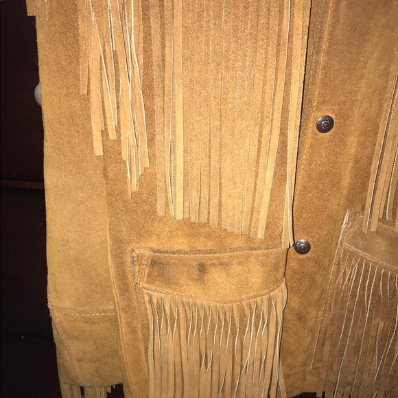 SOLD! Vintage Western Schott Suede Fringed Jacket - Picture 2 of 8